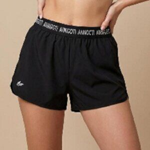 NWT Anngoti Logo Elastic Waistband 2 Front Pocket Women's Shorts Size xxl